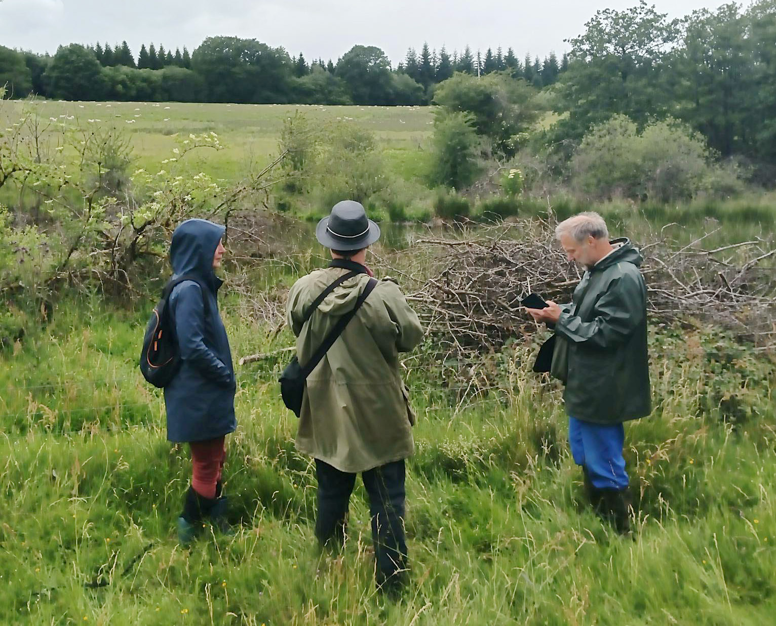 groupe de 3 personnes dans un prairie